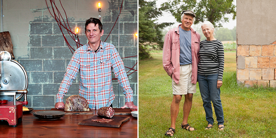 Mike Phillips of Red Table Meats and Greg and Mary Reynolds of Riverbend Farm